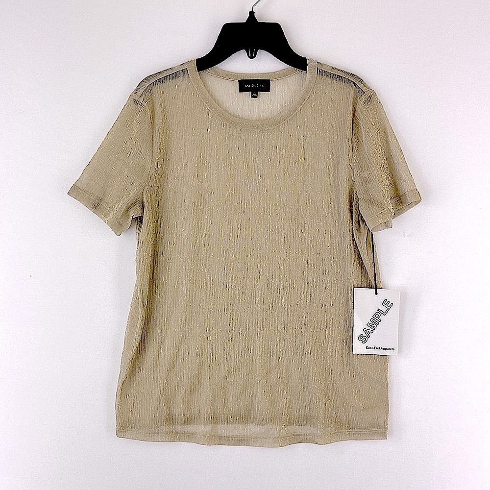 MAJORELLE Lurex Shimmering See Trough T-shirt Size S from REVOLVE